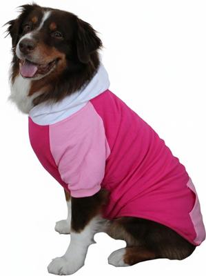 Show full view: Doggie Design Color-Block Solid Dog Hoodie, Pink on Pink, XXXX-Large slide 2 of 5