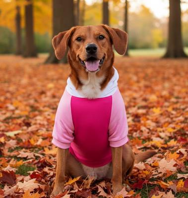 Show full view: Doggie Design Color-Block Solid Dog Hoodie, Pink on Pink, XXXX-Large slide 5 of 5