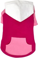 Doggie Design Color-Block Solid Dog Hoodie, Pink on Pink, XXXX-Large