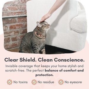 Necoichi Cat Anti-Scratching Sheet, Clear, Small, 6 count