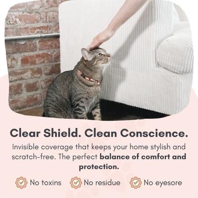 Show full view: Necoichi Cat Anti-Scratching Sheet, Clear, Small, 6 count slide 3 of 7