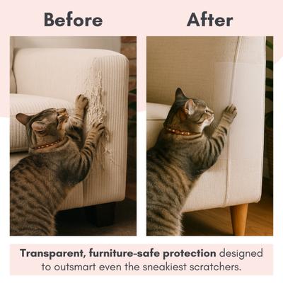 Show full view: Necoichi Cat Anti-Scratching Sheet, Clear, Small, 6 count slide 4 of 7