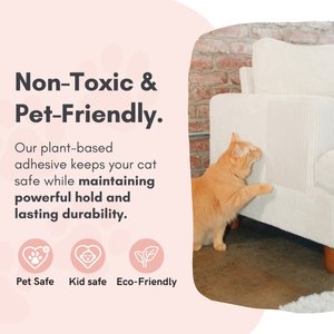 Necoichi Cat Anti-Scratching Sheet, Clear, Small, 6 count