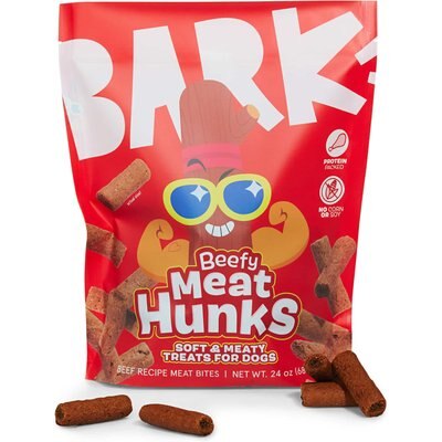 BARK BARK Beefy Meat Hunks Beef Recipe Soft & Chewy Dog Treats, 24-oz bag