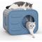 Show in main carousel: KAMABOKO Camera Shaped Durable Resin Weatherproof Polypropylene Indoor & Outdoor Cat House, Blue slide 1 of 6