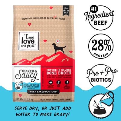 Show full view: I and Love and You Baked and Saucy Beef and Sweet Potatoes Dry Dog Food, 21-lb bag slide 3 of 11