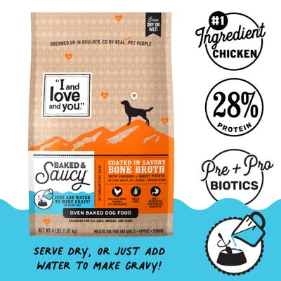 Show full view: I and Love and You Baked & Saucy Chicken & Sweet Potato Dog Food, 21-lb bag slide 3 of 11