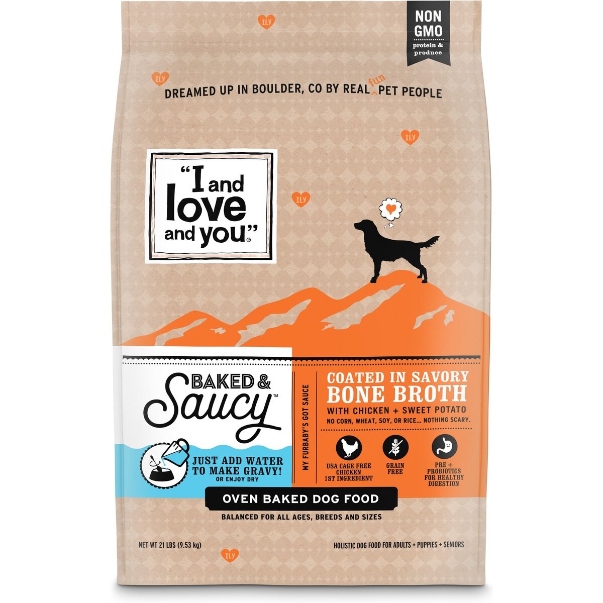 I and Love and You Baked & Saucy Chicken & Sweet Potato Dog Food, 21-lb bag