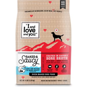 I and Love and You Baked and Saucy Beef and Sweet Potatoes Dry Dog Food, 4-lb bag