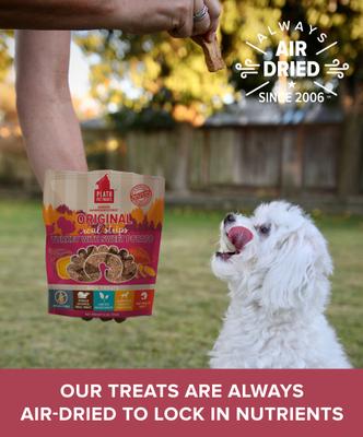 Show full view: Plato Original Real Strips Turkey & Sweet Potato Recipe Grain-Free Dog Treats, 6-oz bag slide 6 of 10