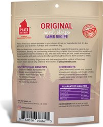 Plato Original Real Strips Lamb Dog Treat, 18-oz bag slide 2 of 8