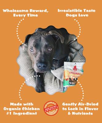 Show full view: Plato Original Real Strips Chicken Recipe Dog Treats, 18-oz bag slide 5 of 11