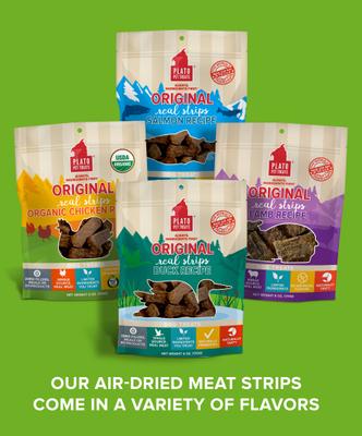 Show full view: Plato Original Real Strips Duck Recipe Dog Treats, 18-oz bag slide 9 of 11