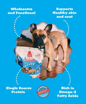 Show full view: Plato Original Real Strips Salmon Recipe Dog Treats, 18-oz bag slide 5 of 11