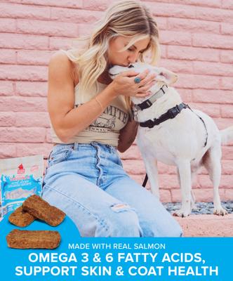 Show full view: Plato Original Real Strips Salmon Recipe Dog Treats, 18-oz bag slide 6 of 11