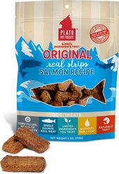 Plato Original Real Strips Salmon Recipe Dog Treats, 18-oz bag