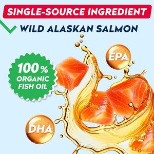 StrellaLab Salmon Oil & Cats & Itch & Allergy Relief Skin & Coat with Omega 3 Supplement for Dogs, 32-fl oz bottle