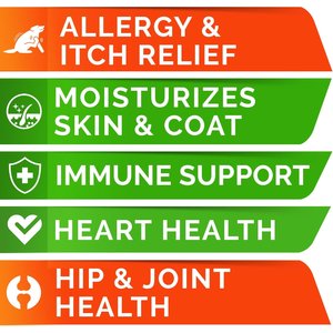 StrellaLab Allergy Relief & Itch Relief with Omega 3 Skin & Coat with Salmon Oil Chew Supplement for Dogs, 180 count