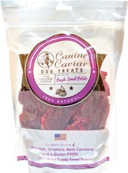 Canine Caviar Dried Purple Sweet Potatoes Non-GMO Dehydrated Dog Treats, 2-lb bag