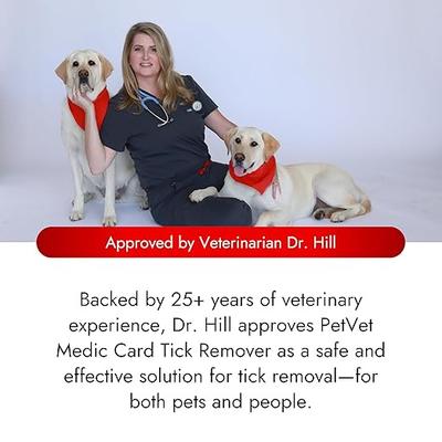 Show full view: PetVet Medic Card Tick Remover for Dogs, 6 x 4 x 0.25-in, 3 count slide 5 of 5
