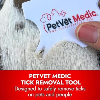Show full view: PetVet Medic Card Tick Remover for Dogs, 6 x 4 x 0.25-in, 3 count slide 2 of 5