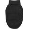 Show in main carousel: Doggie Design Combed Cotton Cable Knit Solid Dog Sweater, Jet Black, X-Large slide 1 of 4