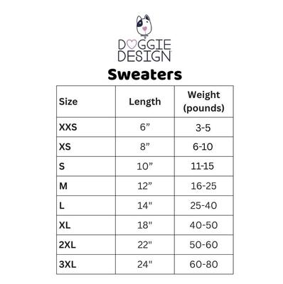 Show full view: Doggie Design Combed Cotton Snowflake & Hearts Dog Sweater, Blue, Medium slide 3 of 4