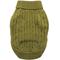Show in main carousel: Doggie Design Combed Cotton Cable Knit Solid Dog Sweater, Herb Green, XX-Large slide 1 of 4