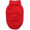 Show in main carousel: Doggie Design Combed Cotton Cable Knit Solid Dog Sweater, Fiery Red, Medium slide 1 of 4