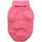 Show in main carousel: Doggie Design Combed Cotton Cable Knit Solid Dog Sweater, Candy Pink, Small slide 1 of 4