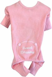 Doggie Design Sweet Dreams Thermal Dog Pajamas, Pink, X-Large