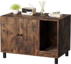 WARCAT Cat Litter Box Enclosure, Rustic Brown