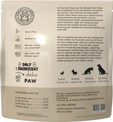 Show full view: American Paws Dehydrated Chicken Feet Dog Treats, 3-lb bag slide 4 of 8