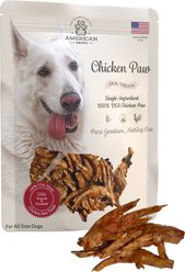 American Paws Dehydrated Chicken Feet Dog Treats, 1-lb bag
