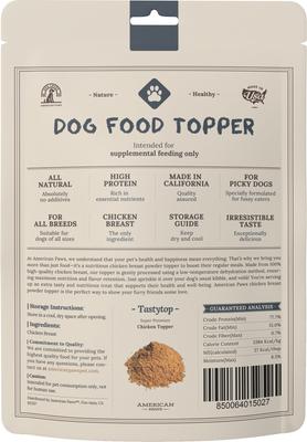 Show full view: American Paws Chicken High-Protein Dog Food Topper, 4-oz bag slide 4 of 7