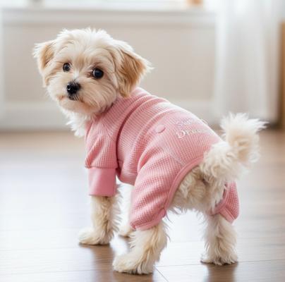 Show full view: Doggie Design Sweet Dreams Thermal Dog Pajamas, Pink, X-Large slide 4 of 4