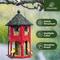 Show in main carousel: Kingsyard Outdoor Metal Hanging Wild Bird Feeder with Circular Perch, Red slide 5 of 6