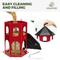 Show in main carousel: Kingsyard Outdoor Metal Hanging Wild Bird Feeder with Circular Perch, Red slide 4 of 6