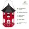 Show in main carousel: Kingsyard Outdoor Metal Hanging Wild Bird Feeder with Circular Perch, Red slide 3 of 6
