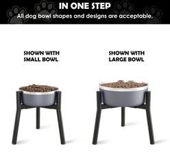 ADENGL 7 to 10-in Adjustable Metal Dog Bowl Stand, Black, Medium slide 2 of 3