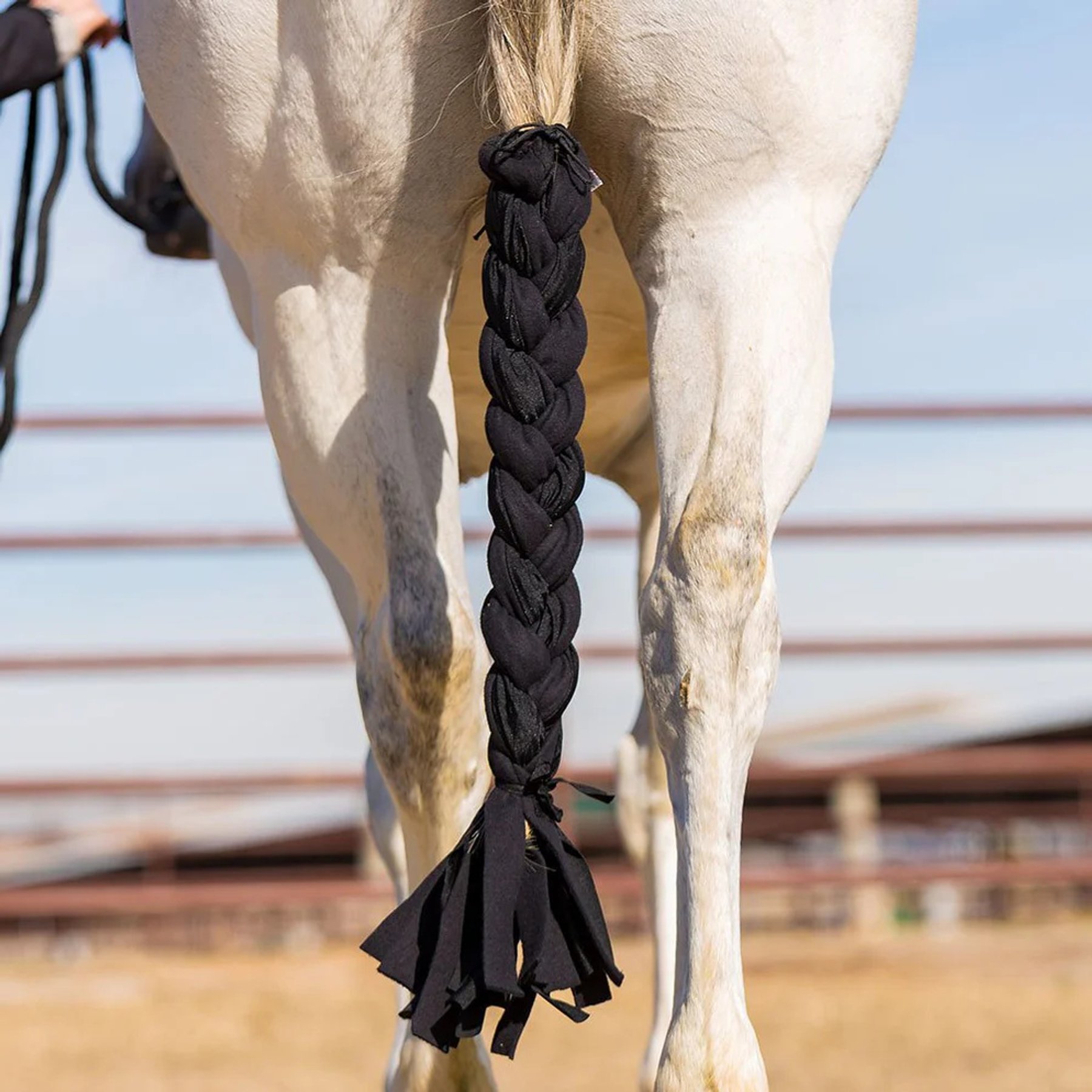 Tail Tamer by Professional's Choice Fleece Horse Tail Braid, Black, 44-in