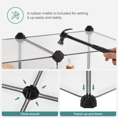 Show full view: FEANDREA DIY Plastic Modular Fence Smallpet Playpen with Solid Ramp, White, 56.3 x 42.5 x 36.2-in slide 9 of 9