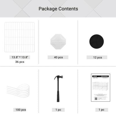 Show full view: FEANDREA 36-Panel 2-Story Metal Wire Villa Smallpet Playpen, White, 56.3 x 28.7 x 28-in slide 6 of 8