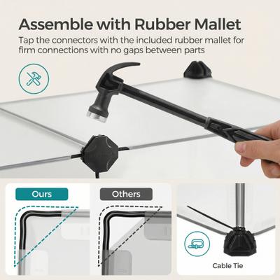Show full view: FEANDREA 20-Panel DIY Indoor Plastic Fence Smallpet Playpen with Floor, White, 56.3 x 28.7 x 18.1-in slide 8 of 8