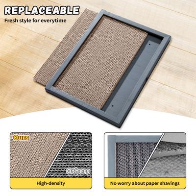 Show full view: Coziwow Wall-Mounted Cat Scratcher Toy Replacement Pads, Gray, 7 count slide 7 of 11