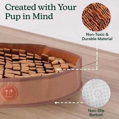 Show full view: Reggie Stimulating Dog Feeder Mat, Large, Bark Brown slide 5 of 8