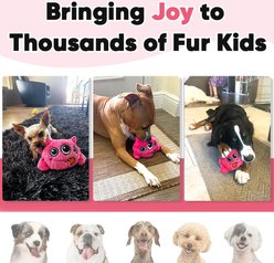 Petbobi Monster Interactive Squeaky Dog Plush Toy, Pink slide 2 of 6