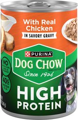 Dog Chow High Protein Chicken in Savory Gravy Canned Dog Food, 13-oz can, case of 12