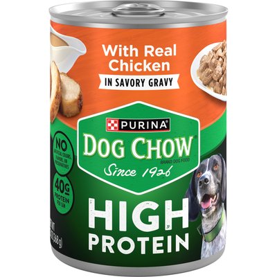 Dog Chow Dog Chow High Protein Chicken in Savory Gravy Canned Dog Food, 13-oz can, case of 12