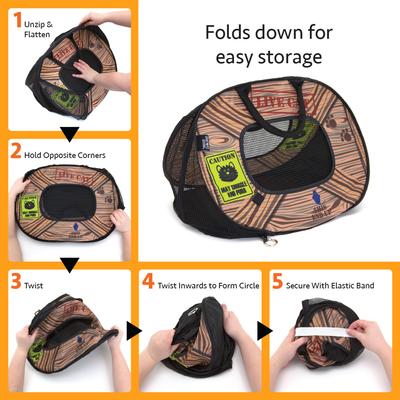 Show full view: SportPet Designs Pop Open Cat Carrier, Brown slide 2 of 8